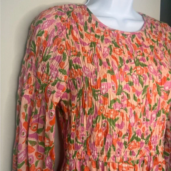 Banjanan Pink and Green Floral Maxi Dress - Picture 4 of 7